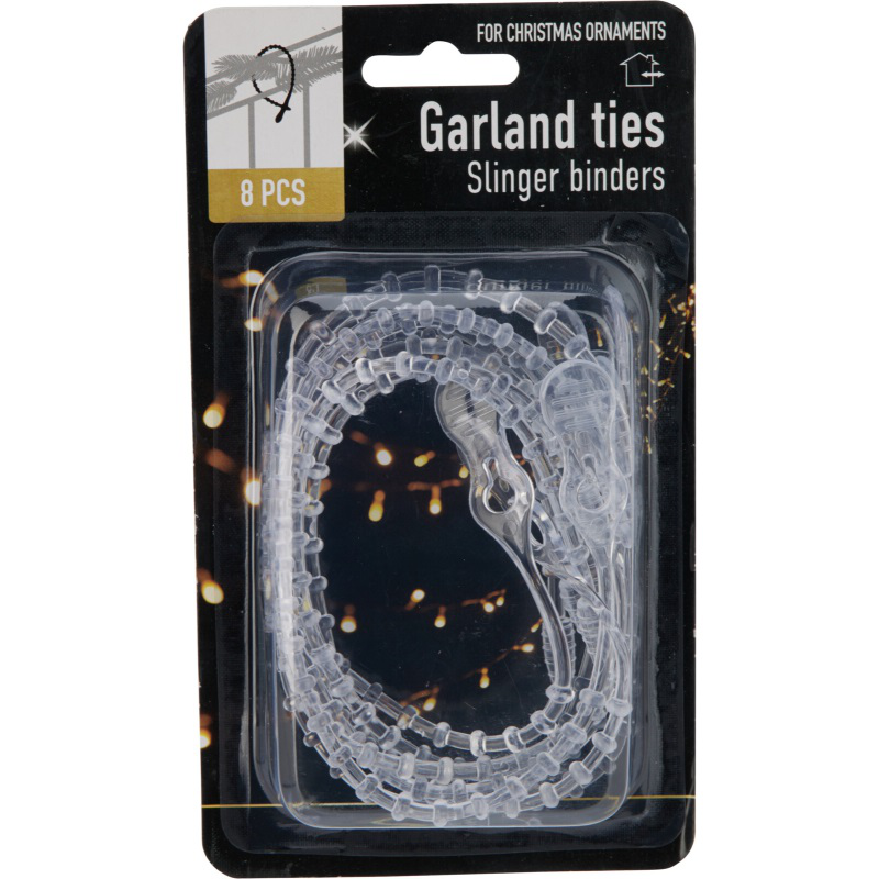 Product image: Χριστουγεννιατικα δεσιματα γιρλαντας 8τεμ 31.5cm, , medium-null