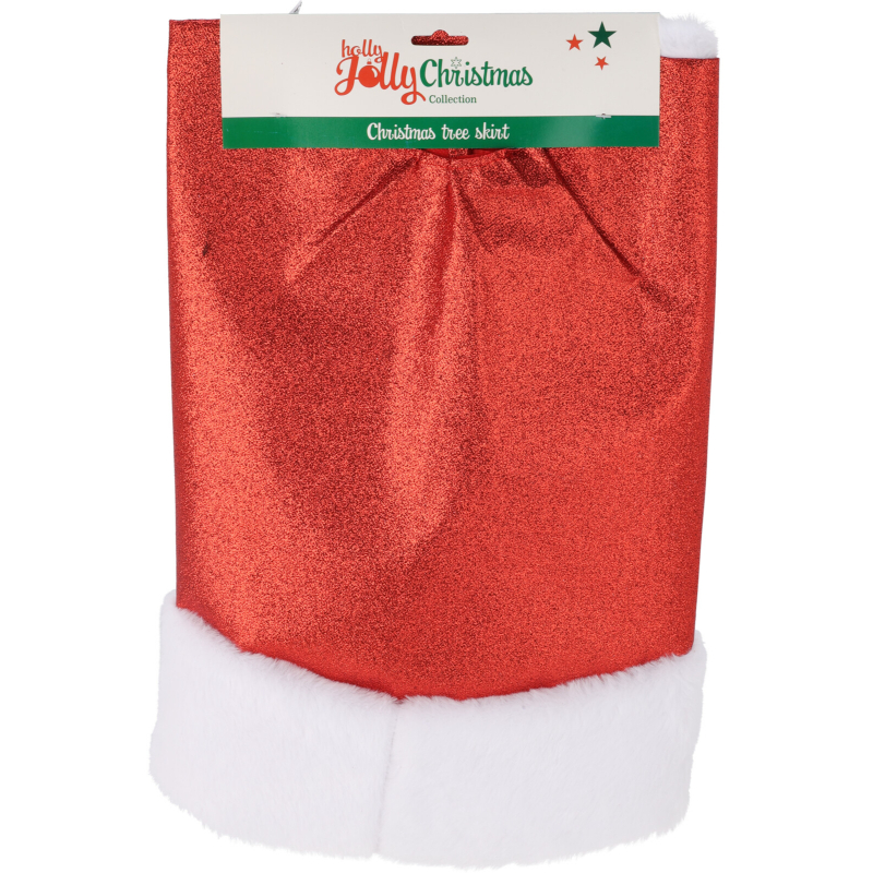Χριστουγεννιατικη φουστα δεντρου 90cm - κοκκινη, , medium-null