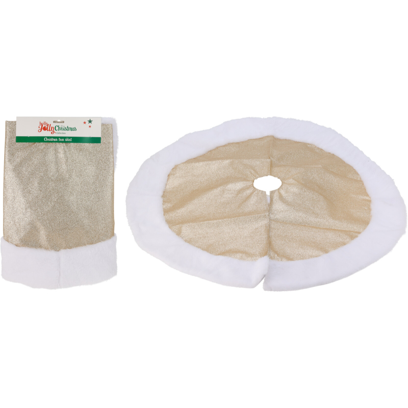 Χριστουγεννιατικη φουστα δεντρου 90cm - χρυση, , medium-null