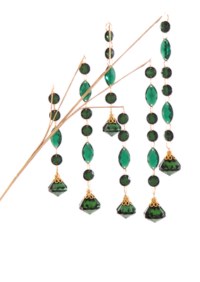 Branch with acrylic green/gold beads, , medium