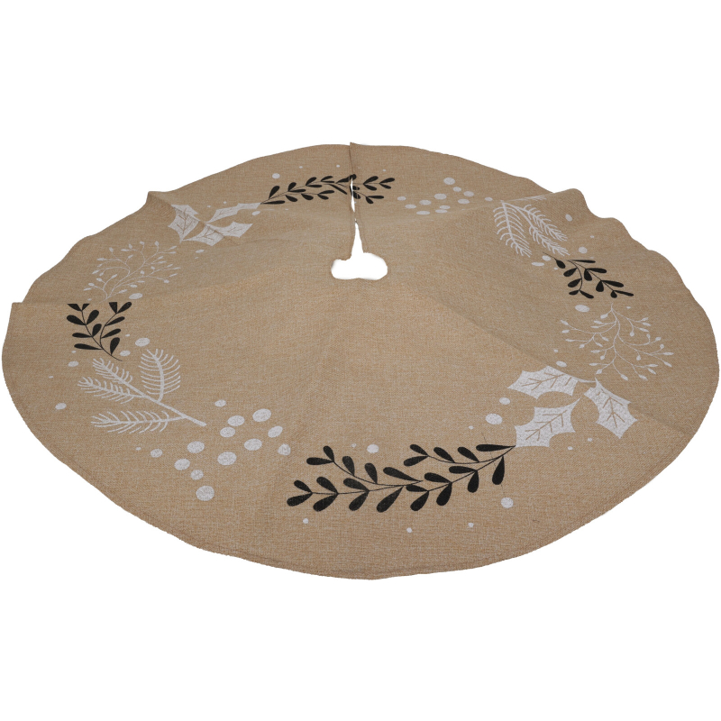 Χριστουγεννιατικη φουστα δεντρου 90cm φυσικο χρυσο - διαφορα σχεδια, , medium-null