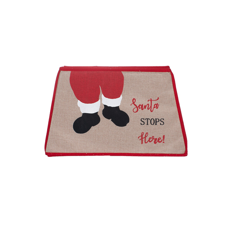 Hexagonal tree base cover ''santa stops here'', , medium-null