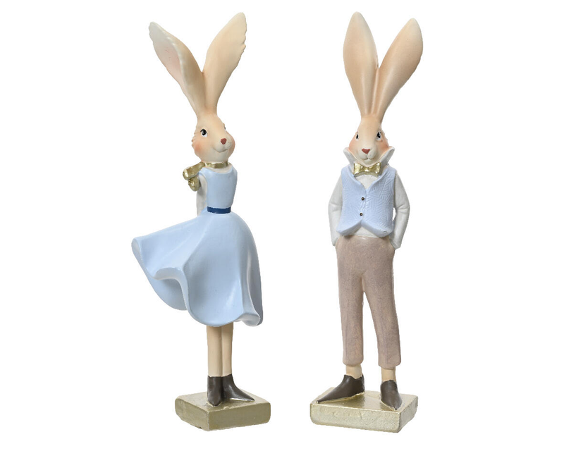 Bunny polyresin male/female handmade - large , female-null