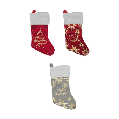 Christmas velvet stocking 50cm, , medium