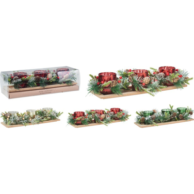 Christmas tealight holder 7x7.8cm - assorted designs, , medium