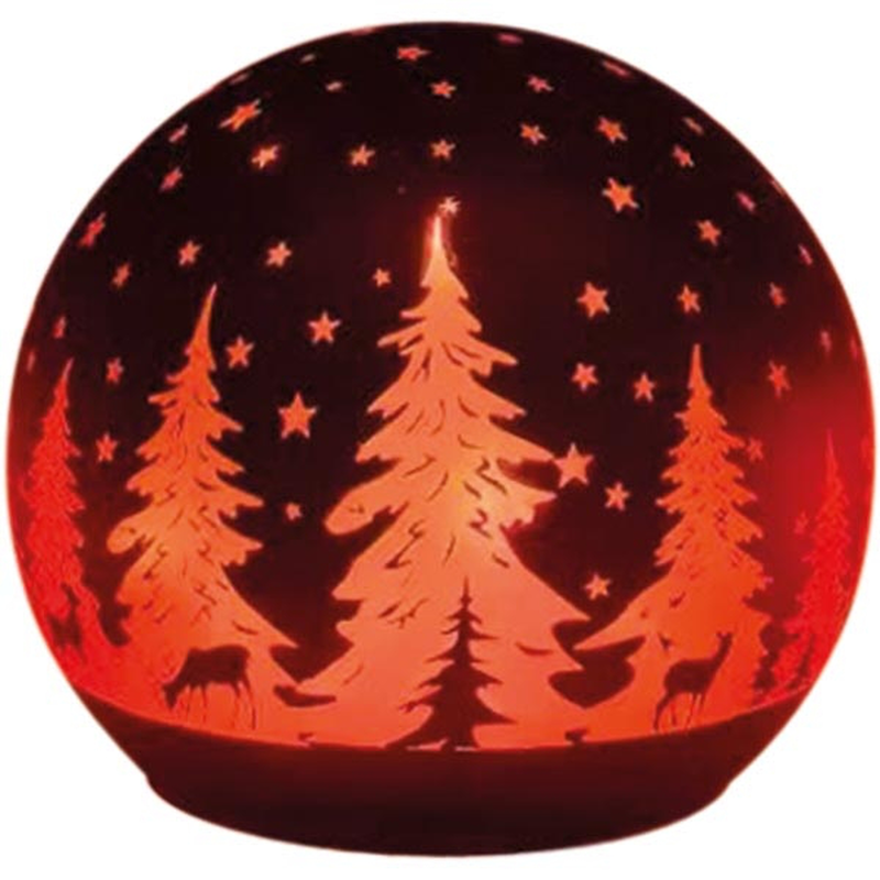 Small/large led ball lumiere red glass - small-null