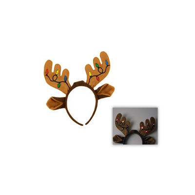 Christmas garland reindeer with led light, , medium