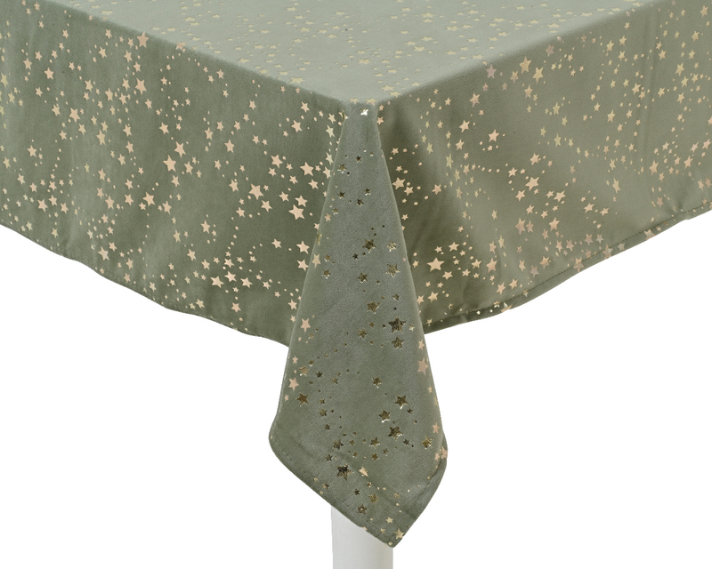 Tablecloth velvet champagne gold/light green - light green-null