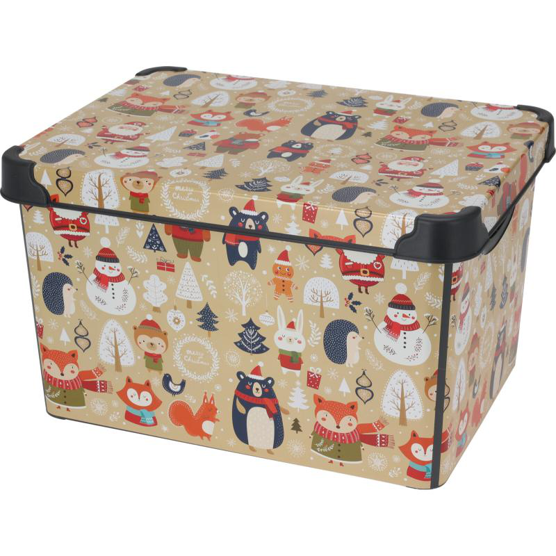 Product image: Christmas storage box with lid 22l - assorted colors, , medium-null