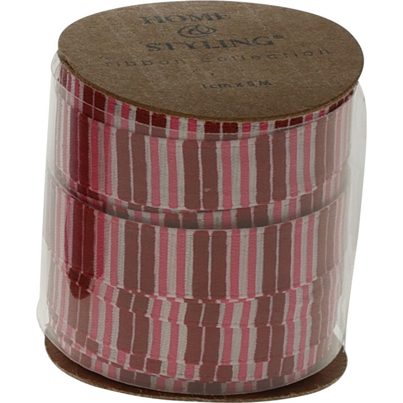 Product image: Christmas ribbons 5m red - assorted designs, , medium-null