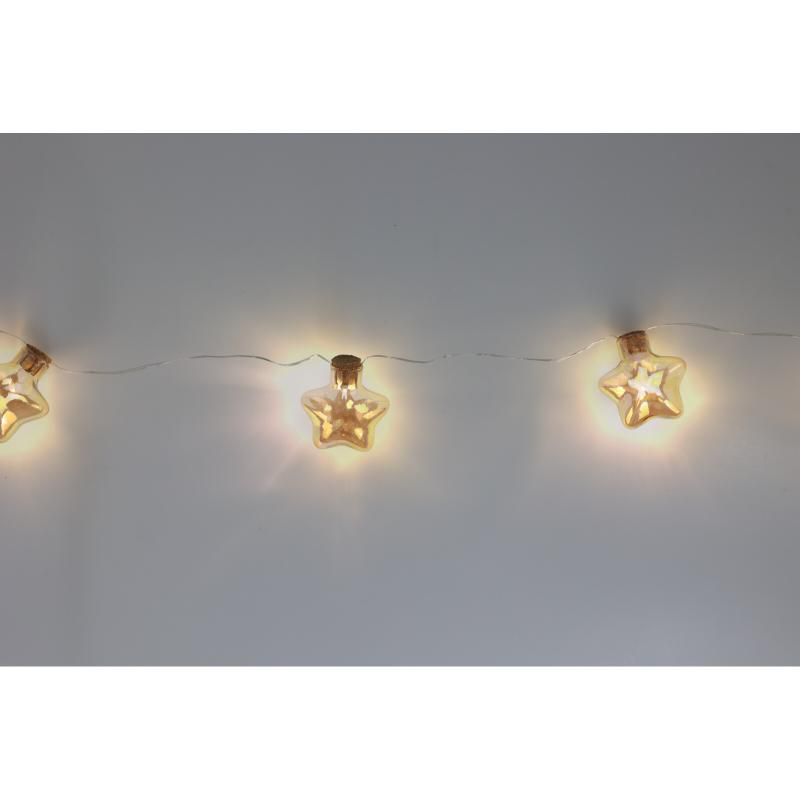 Product image: Γιρλαντα με αστερια 12led ζεστο ασπρο, , medium-null
