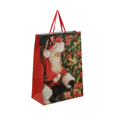 Christmas gift bag with santa 40x55x20cm, , medium