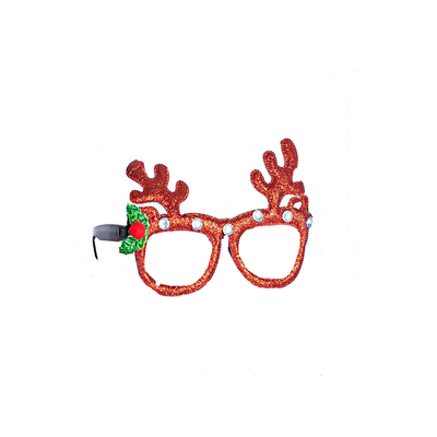Christmas glasses with reindeer horns, , medium