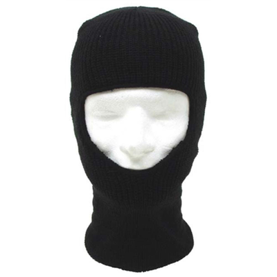 Mfh balaclava with 1 hole, black 10893a, , medium