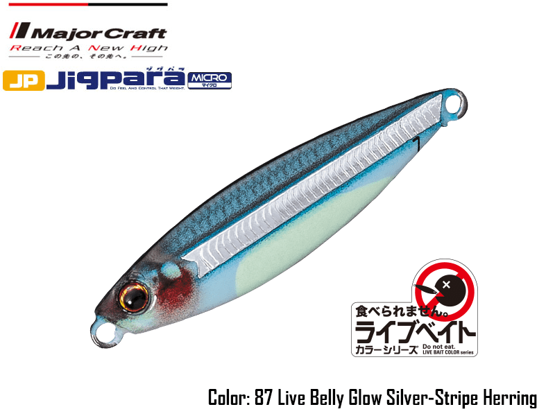 Major craft jigpara micro live (color: #087 live belly glow silver-stripe herring, weight: 5gr), , medium-null