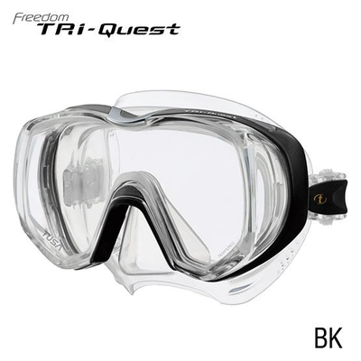 Tusa freedom tri-quest mask - bk, Bk, medium