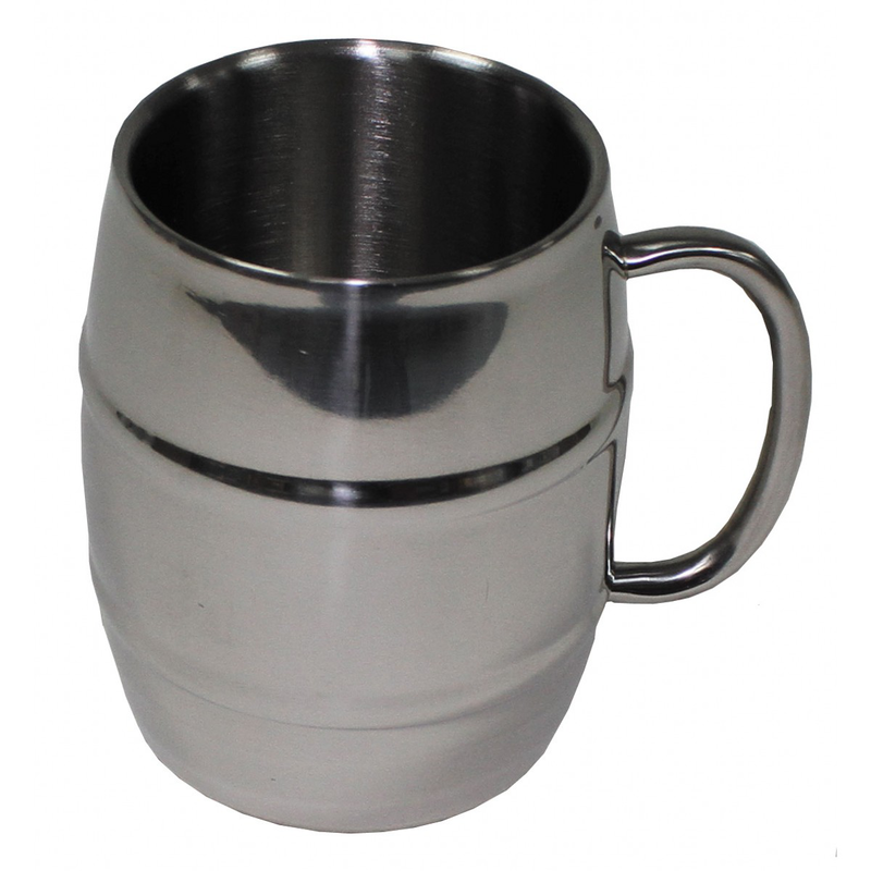 Mfh mug, barrel, stainless steel, 450 ml, double-walled-null