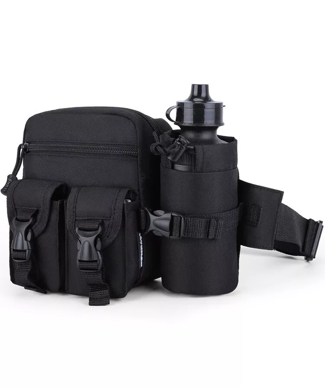Kombat pioneer waist bag & bottle - black-null