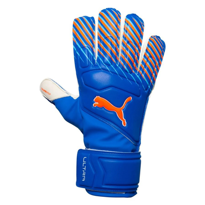 Puma ultra match rc goalkeeper gloves junior + adult blue 042083-01, Blue, medium