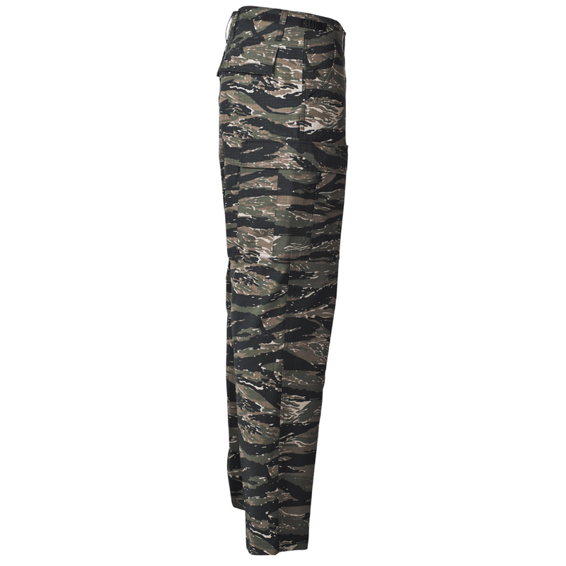 Mfh us combat pants bdu, rip stop, tiger stripe - medium-null