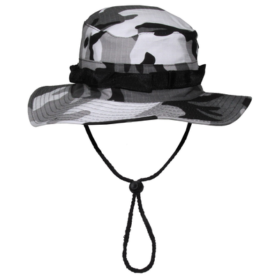 Mfh us gi bush hat, chin strap, gi boonie, rip stop, urban - large, , medium