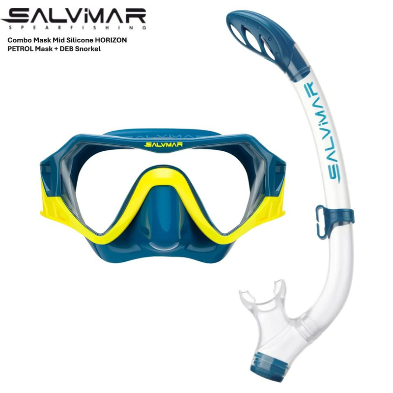 Salvimar horizon combo set mask silicone(size: medium, color: petrol), , medium-null