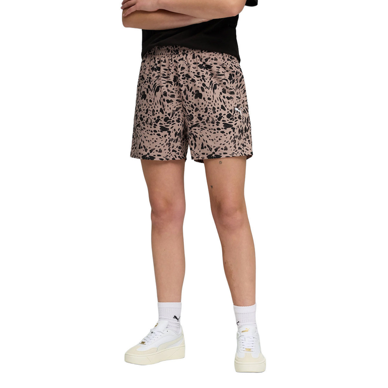 Puma essentials graphics animal high-rise printed 4" shorts 88-null