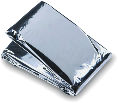 Emergency survival blanket, Silver, medium