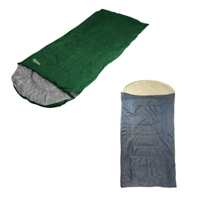 Unigreen sleeping bag sloppy 200 (colours: blue / khaki), Blue, medium