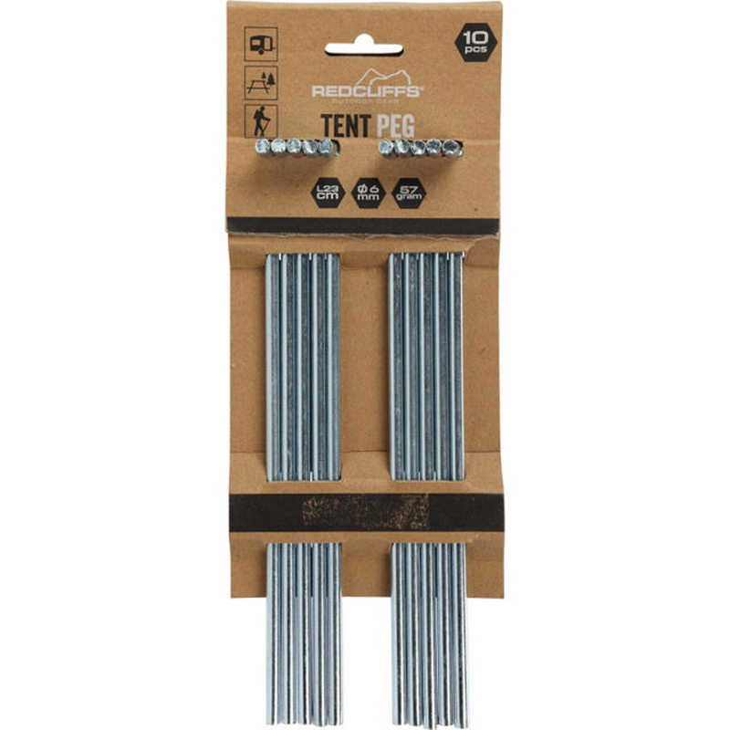 Tent pegs iron set 23cm 10pcs, , medium-null
