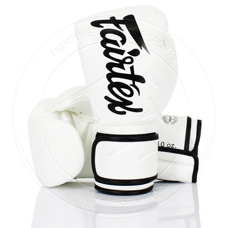 Fairtex lightweight microfibre boxing gloves white, , medium-null