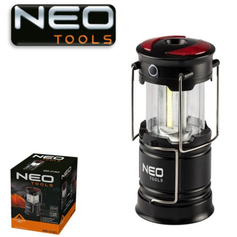 Neo 3 in 1 camping led lamp 3xaa 200lm 15x9x9cm - black, , medium-null