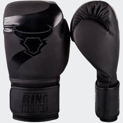 Ringhorns charger boxing gloves, Black, medium
