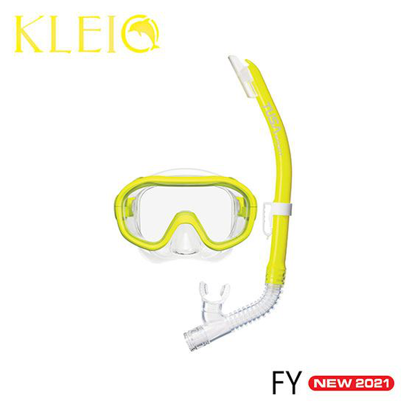 Tusa kleio mini youth mask and snorkel set - yellow-null