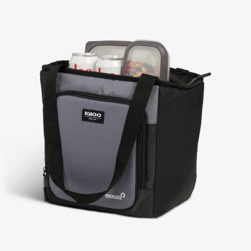 Igloo latitude 16 can tote cooler insulated soft cooler bag carbonite, , medium-null