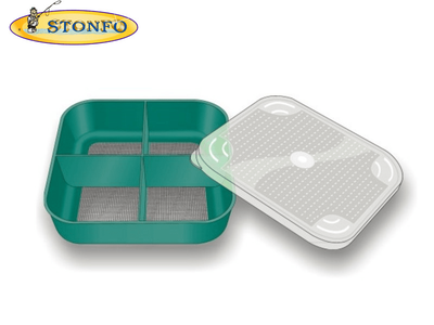Stonfo square bait boxes with mesh (size: 4 compartments), , medium