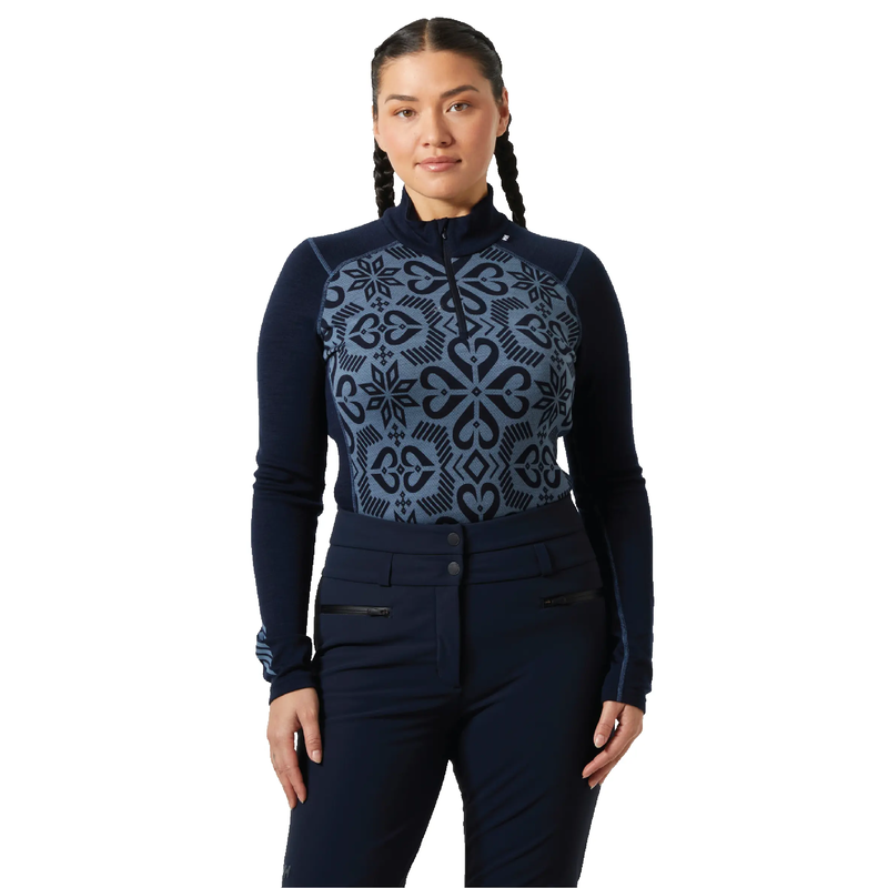 Womens lifa&reg; merino midw graphic long-sleeve crew base layer - l-null