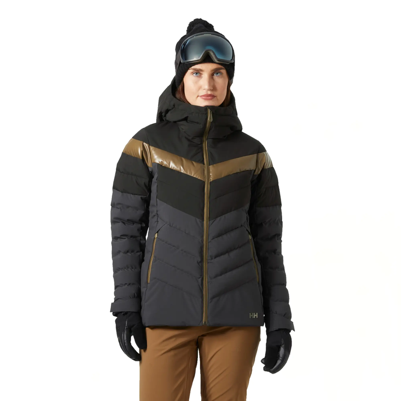 Womens imperial puffy jacket - sepia , s-null