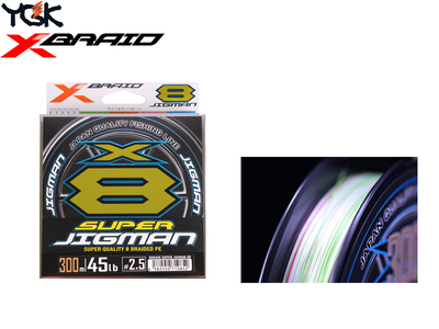 Ygk x013 x-braid super jigman x8 (length: 300m, p.e:3.0, b.s:50lb), , medium
