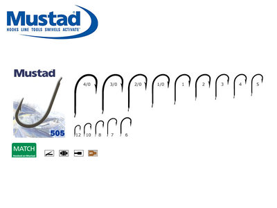 Mustad hollow point limerick (size: 4, pack 50), , medium