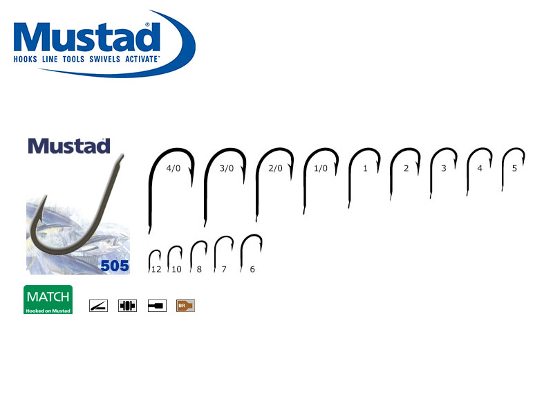 Mustad hollow point limerick (size: 4, pack 50), , medium-null