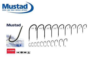 Mustad 515n hollow point limerick (size: 14, pack: 50), , medium