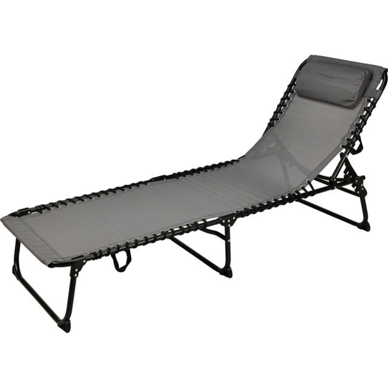 Camping bed 190x60x30cm - grey, , medium-null