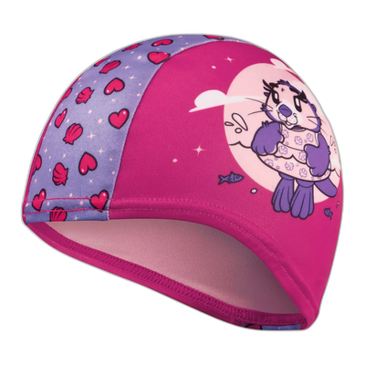 Speedo infant printed polyester cap pink/purple 81224114676, Pink, medium
