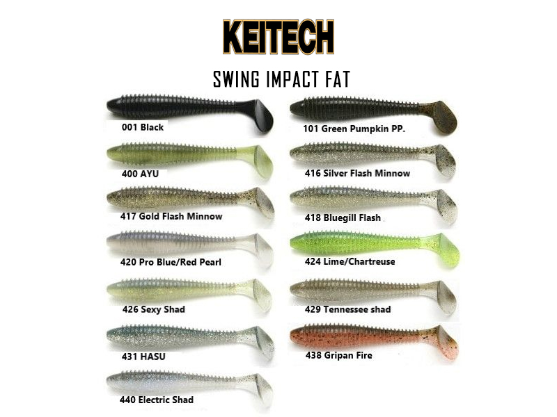 Keitech impact fat 4.3 (length: 4.3", color: #400 ayu, pack: 6pcs), , medium-null