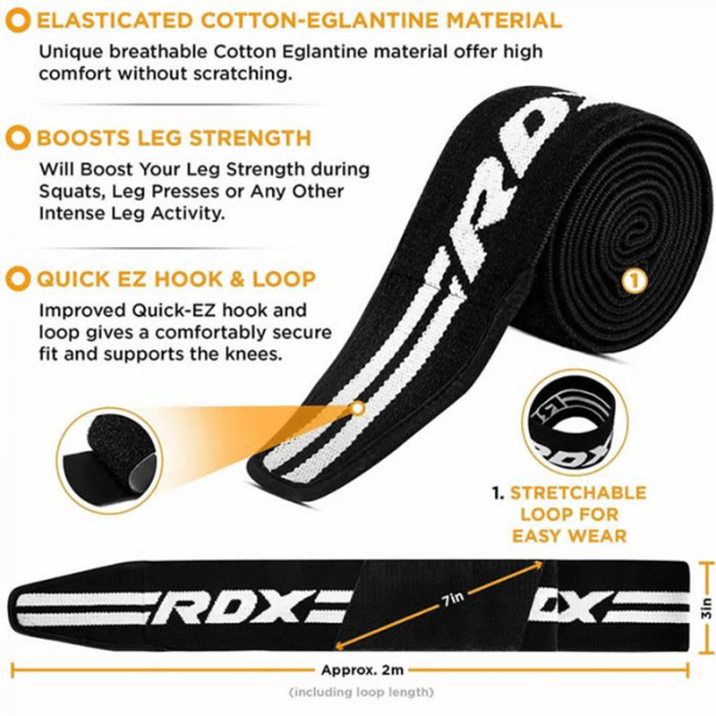 Rdx gym k2 knee wrap black, , medium-null
