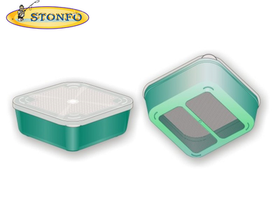 Stonfo square bait boxes with mesh (size: 1.2lt), , medium