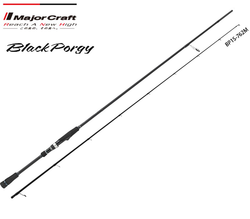 Major craft black porgy 1g bp1s-762ml (length: 2.32mt, c.w.:3-15gr), , medium-null