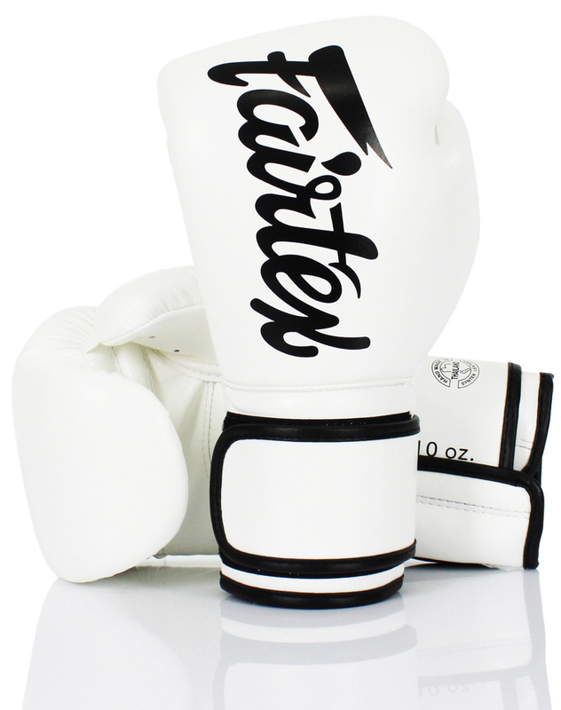 Fairtex lightweight microfibre boxing gloves white, , medium-null