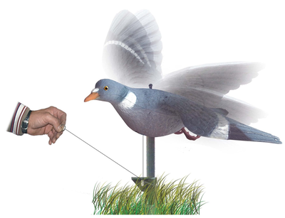 Sport plast wood pigeon beating wings by cord(fassa me sxoini), , medium